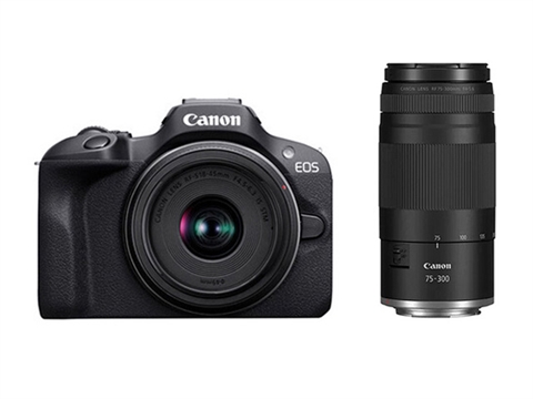 Фотоапарат Canon EOS R100 с обективи RF-S 18-45mm и 75-300mm