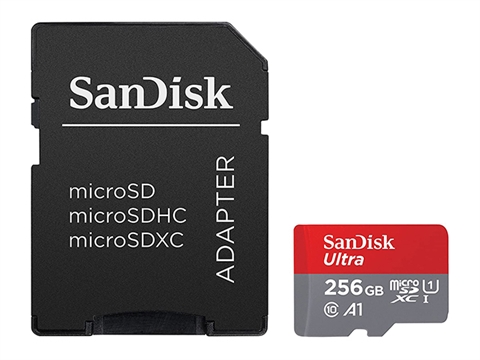 Карта памет SanDisk Ultra microSDXC 256GB 150MB/s ,Class10, A1 UHS-I и адаптер