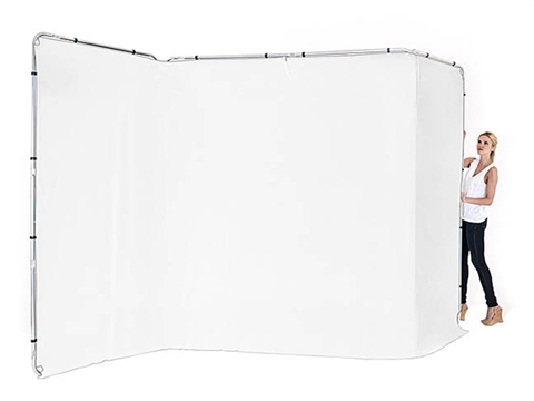 Панорамен сгъваем фон Manfrotto 7623, бял