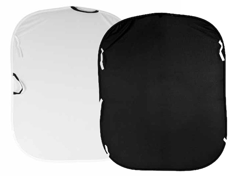 Сгъваем двустранен фон Manfrotto, 1.8х1.5м. Черно/Бяло