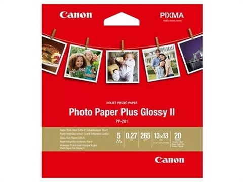 Фотохартия Canon Plus Glossy II PP-201, 20 листа, 13x13 cm