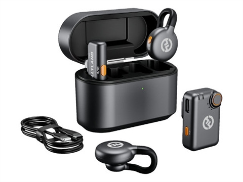 Безжични микрофони и зарядно Hollyland LARK M2S Combo USB-C/Lightning, Space Gray