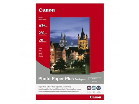 Фотохартия Canon Plus Semi-gloss SG-201, 20 листа, A3+