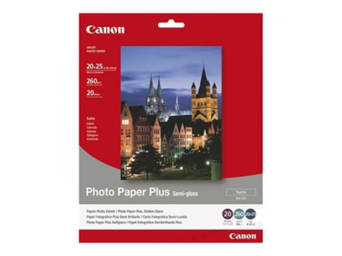 Фотохартия Canon Plus Semi-gloss SG-201, 20 листа, 20х25 см