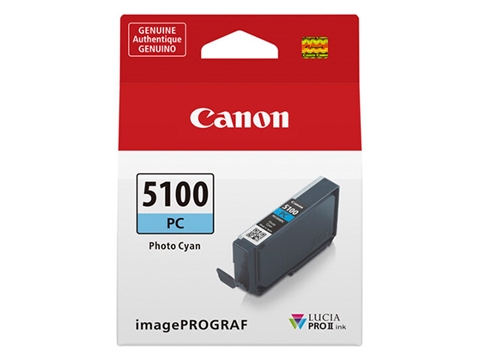 Касета с пигментно мастило Canon PFI-5100 LUCIA PRO II за принтер imagePROGRAF PRO-310, Photo Cyan 14.4 ml