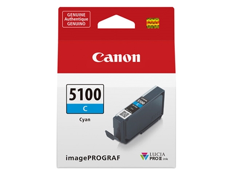 Касета с пигментно мастило Canon PFI-5100 LUCIA PRO II за принтер imagePROGRAF PRO-310, Cyan 14.4 ml