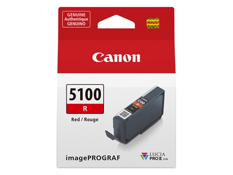 Касета с пигментно мастило Canon PFI-5100 LUCIA PRO II за принтер imagePROGRAF PRO-310, Red 14.4 ml