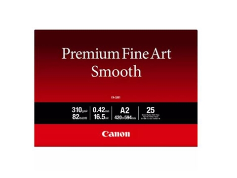 Фотохартия Canon Premium Fine Art Smooth FA-SM1, 25 листа, A2