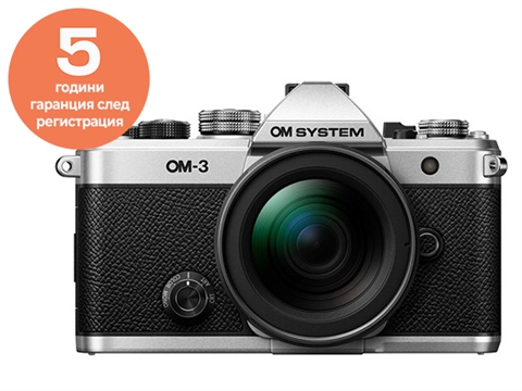 Фотоапарат Olympus OM-3 с обектив 12-45mm f/4 PRO