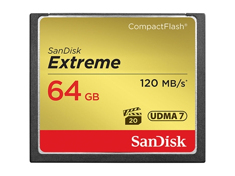 Карта памет SanDisk Extreme  CF  64GB card 120MB/s 800х UDMA 7