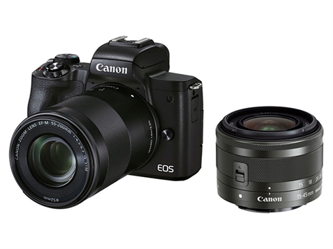 Canon EOS M50 Mark II с обектив 15-45mm и EF-M 55-200mm