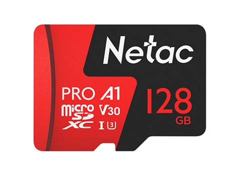 Карта памет Netac Pro 128GB Micro SDXC до 100MB/s 667x UHS-I U3 V30  с адаптер