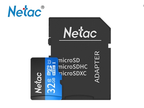 Карта памет Netac 32GB Micro SDXC до 80MB/s 533x Class10,Ultra High Speed UHS-I с адаптер