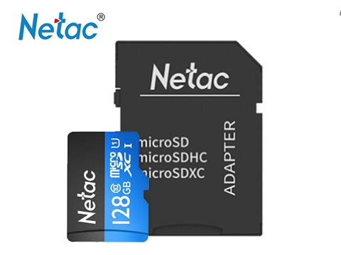 Карта памет Netac 128GB Micro SDXC до 80MB/s 533x Class10,Ultra High Speed UHS-I с адаптер