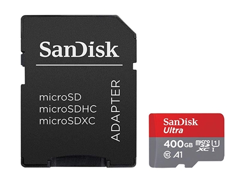 Карта памет SanDisk Mobile Ultra microSDHC 400 GB card 100MB/s 667х и SD адаптер