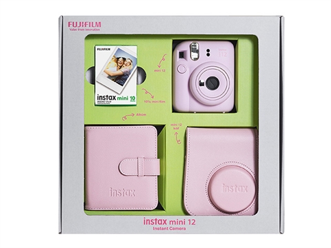 Комплект за моментални снимки FujiFilm Instax Mini 12, розов