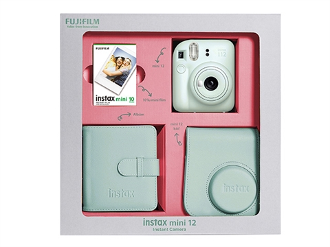 Комплект за моментални снимки FujiFilm Instax Mini 12, зелен
