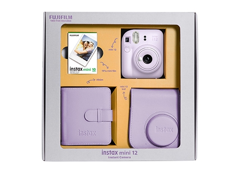 Комплект за моментални снимки FujiFilm Instax Mini 12, лилав