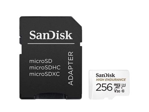 Карта памет SanDisk 256GB High Endurance Video microSDHC Card with Adapter for Dash cam and Home