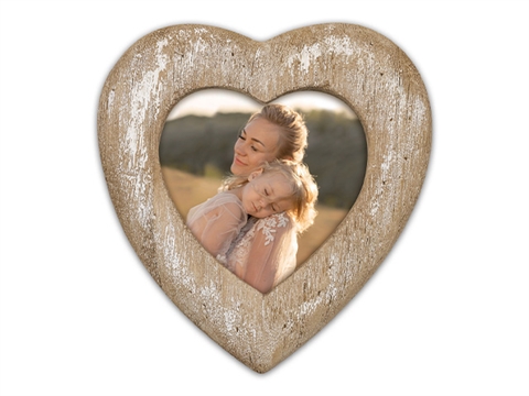 Рамка за снимки във форма на сърце ZEP Liebe 10x10 см., дървена 