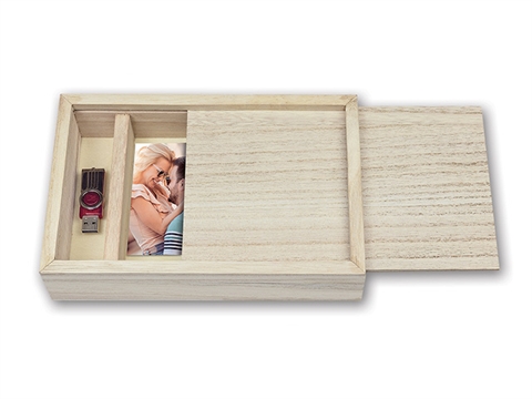 Кутия за съхранение на снимки 10х15 см и USB памет ZEP Box Brown