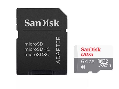 Карта памет SanDisk Ultra Android microSDHC 64GB 100MB/s 533x Class10 и адаптер