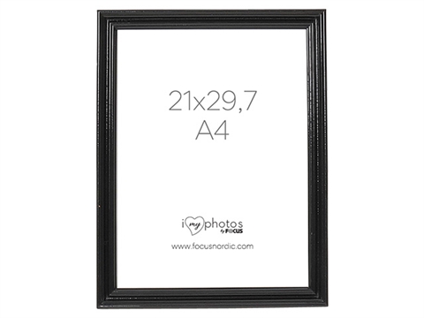 Рамка за снимки Focus Verona Black 21x29,7 см., Пластмасова, Черна