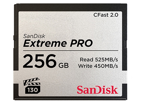 Карта памет SanDisk 256GB CFast 2.0 Extreme Pro, 525MB/s