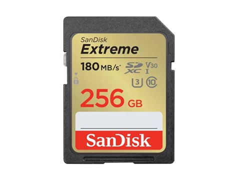 Карта памет SanDisk Extreme 256GB SDXC, UHS-I, Class 10, U3, V30