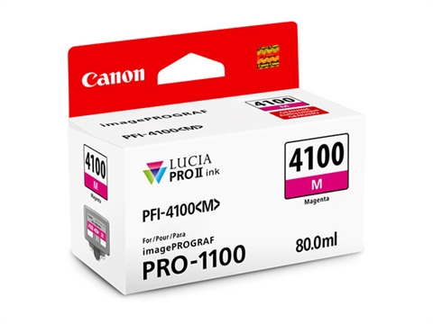 Касета с пигментно мастило Canon PFI-4100 за принтер imagePROGRAF PRO-1100, Magenta 80ml