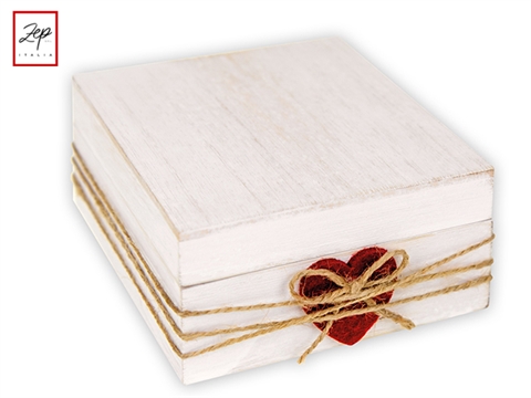 Дървена кутия за съхранение Luana 12x12x6 cm