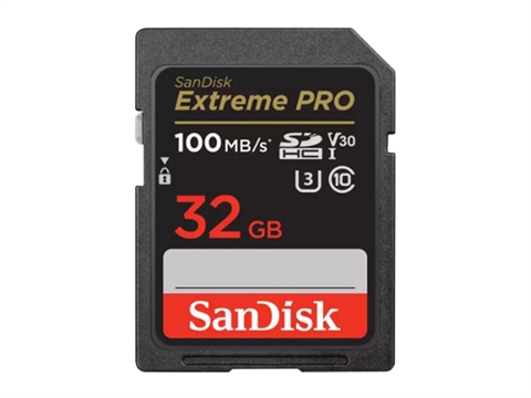 Карта памет SanDisk Extreme PRO 32GB SDHC, UHS-I, Class 10, U3, V30