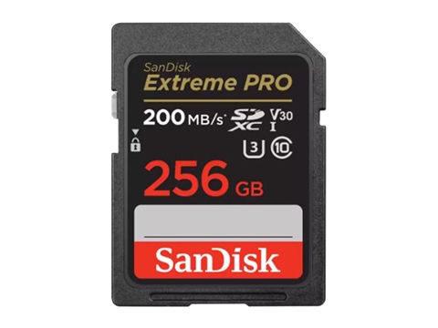 Карта памет SanDisk Extreme PRO 256GB SDXC, UHS-I, Class 10, U3, V30