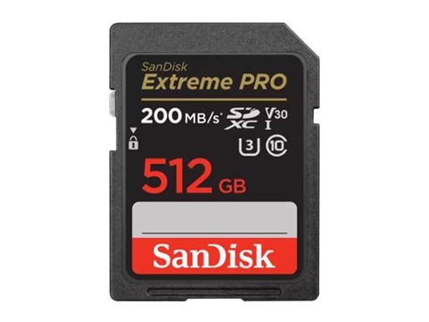 Карта памет SanDisk Extreme PRO 512GB SDXC, UHS-I, Class 10, U3, V30