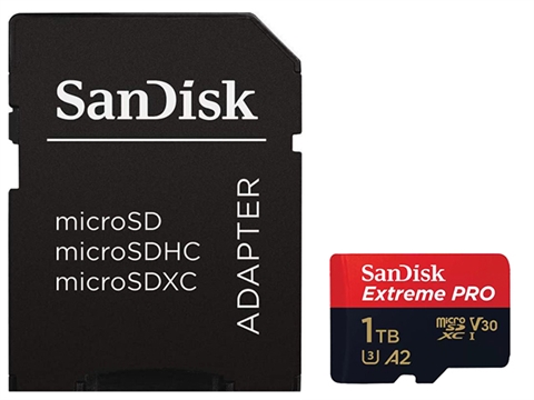 Карта памет SanDisk Extreme PRO microSDXC 1TB със SD Adapter, A2, C10, V30, UHS-I, U3