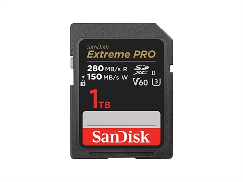 Карта памет SanDisk Extreme PRO 1TB SDXC, UHS-II, Class 10, U3, V60, 6K, 4K, UHD, up to 280MB/s
