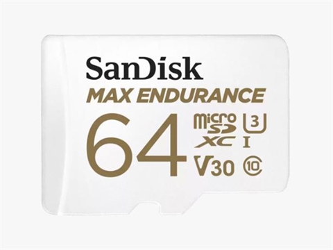 Карта памет за домашни охранителни камери и видеорегистратори SanDisk Max Endurance, 64GB