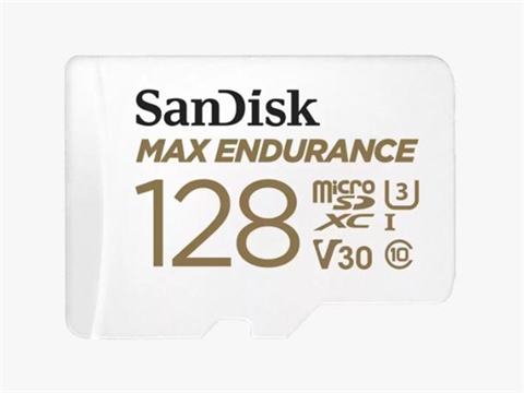 Карта памет за домашни охранителни камери и видеорегистратори SanDisk Max Endurance, 128GB