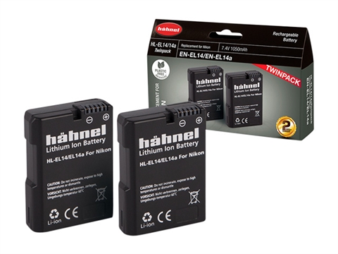 Батерия Hahnel HL-EL14/14A еквивалент на Nikon EN-EL14/14A, комплект от 2 броя