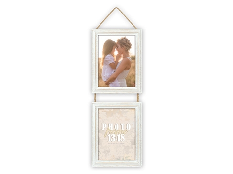 Рамка за снимки тип галерия ZEP Rosel White 2V за 2 броя 13x18 см., дървена