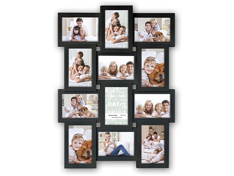 Рамка за снимки тип галерия ZEP Multi frame за 12броя 10х15 см,, пластмасова, черна