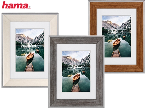 Рамка за снимки Hama Sierra 10x15,13x18,15x20,20x20 cm, пластмасова, имитация на дърво