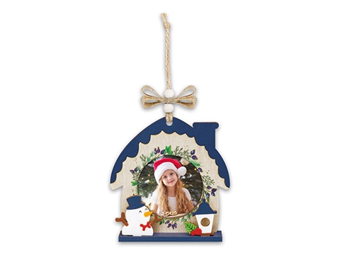 Рамка за снимки ZEP Koda B 6x6 см., коледна украса дървена къщичка