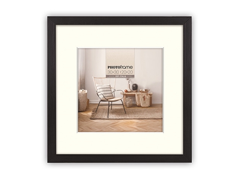 Рамка за снимки ZEP Malmo 30x30 см., с паспарту за 20х20 см., дървена, черна