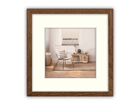 Рамка за снимки ZEP Malmo 30x30 см., с паспарту за 20х20 см., дървена, кафява