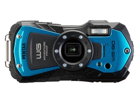 Компактен водоустойчив фотоапарат Pentax WG-90, син
