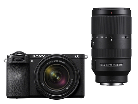 Фотоапарат безогледален Sony A6700, с обективи SEL 18-135mm f/3.5-5.6 OSS и SEL 70-350mm f/4.5-6.3 G OSS