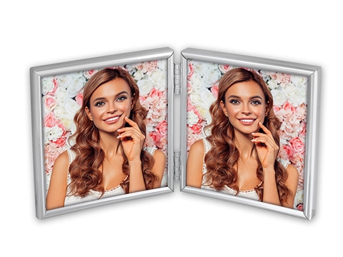 Рамка за снимки тип галерия ZEP Double silver за 2 броя 10x15 см., метална
