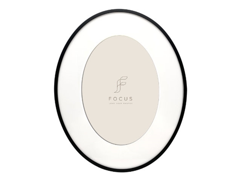 Рамка за снимки Focus Aster Oval Black 26,6x36,6 см., С паспарту за 20x30 см., Овална, Метална