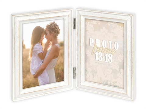 Рамка за снимки тип галерия ZEP Rosel White 2Q за 2 броя 13x18 см., дървена